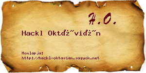 Hackl Oktávián névjegykártya